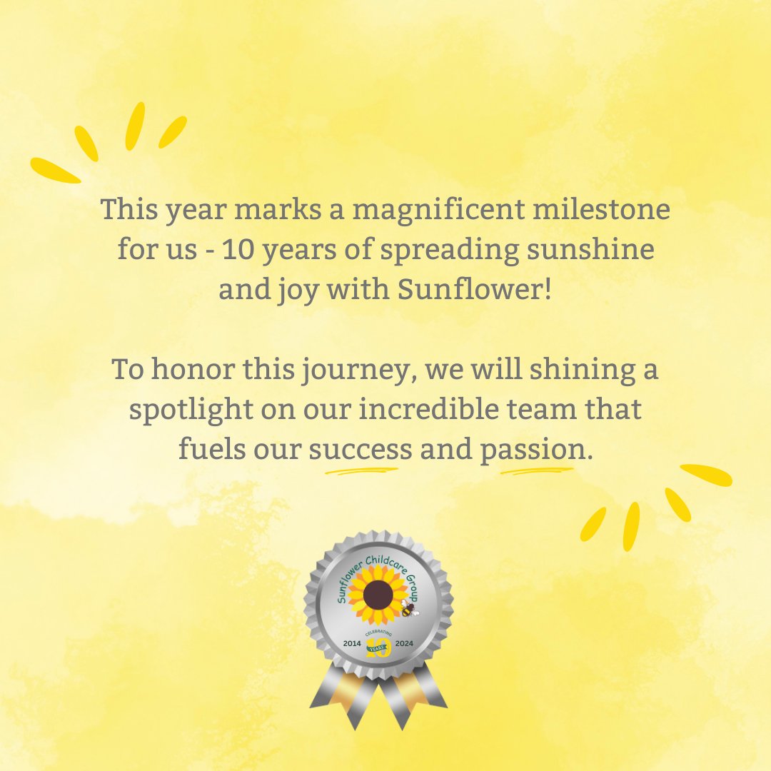 SunflowerChilds's tweet image. 🌟 Celebrating 10 years of Sunflower! Meet Jess, our dedicated team member completing her Level 2 apprenticeship. From Cubs room to all age groups, her positive bonds with children shine! 😊 #SunflowerTeam #ApprenticeWeek #10YearsStrong 🌻