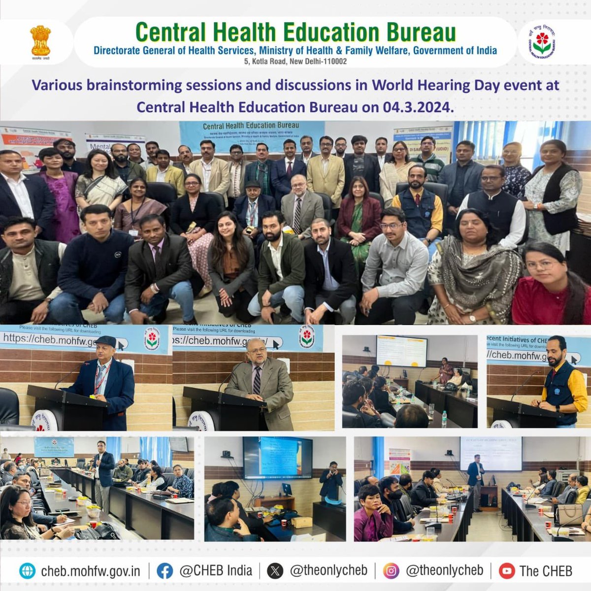 Various brainstorming sessions and discussions in World Hearing Day event at Central Health Education Bureau on 04.3.2024. #CHEB #WorldHearingDay