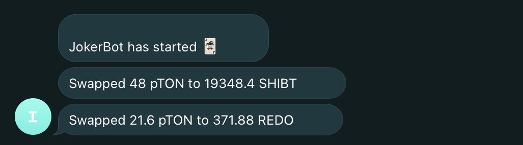 jokeronton's tweet photo. ๐๏ธ Every project has some news, $BTC is pumping hard, $TON is growing soo much... ๐๏ธ
That said, $JOKER has also a small (for now) sneak peek into what is happening behind the scenes... dev is cooking. Look at that beauty below! ๐
#REDO $MAGIC #JOKER #TON #FISH #TINU #TZILLA #SHIP @TonPoland @YggdrasilTON