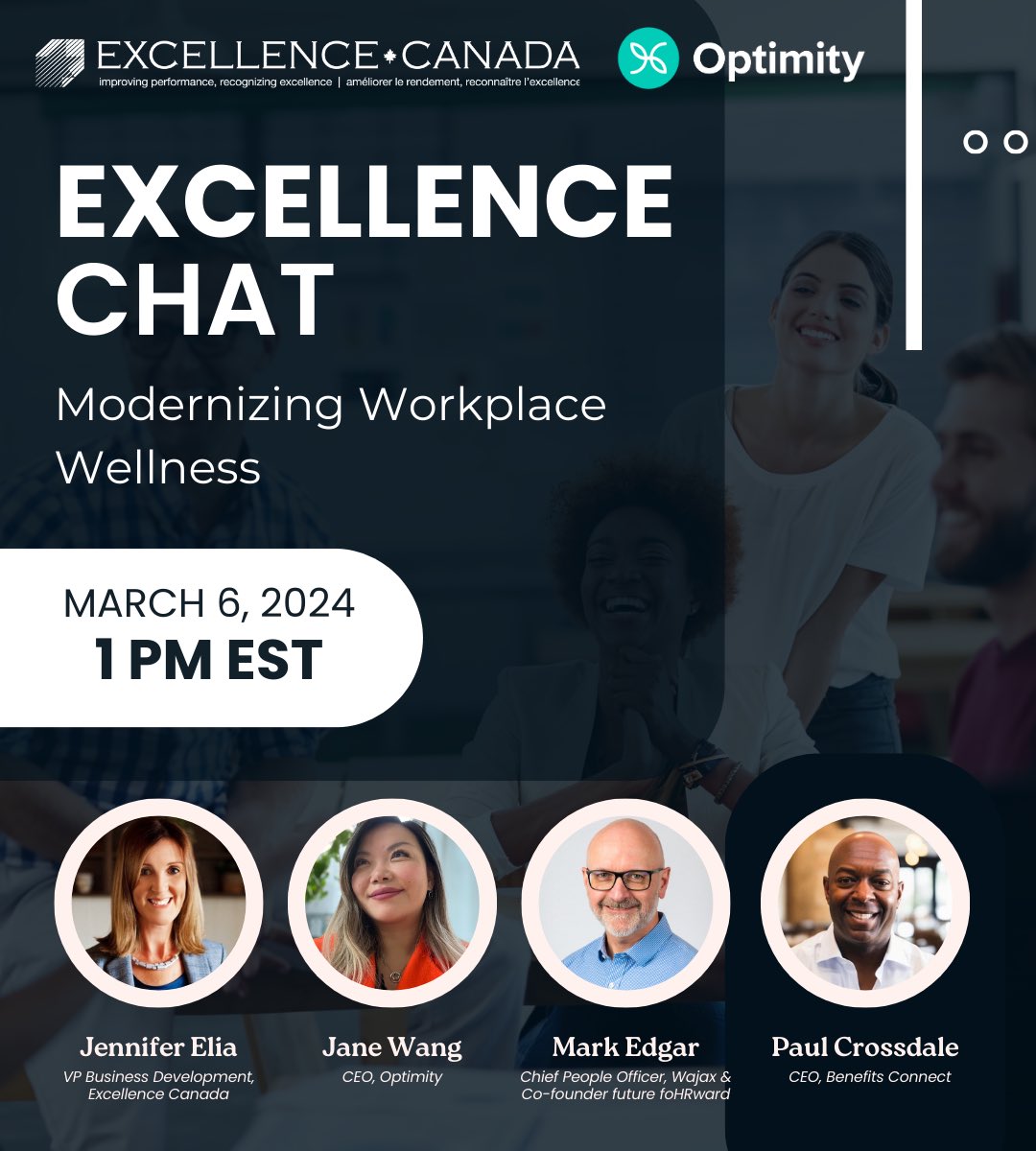 Don't miss our free webinar on Workplace Wellness &amp; Innovation hosted by Excellence Canada &amp; Optimity. Join industry experts on March 6, 2024, to explore crucial topics like AI integration &amp; team productivity. Secure your spot now! #WorkplaceWellness 

bit.ly/3v2Zn15