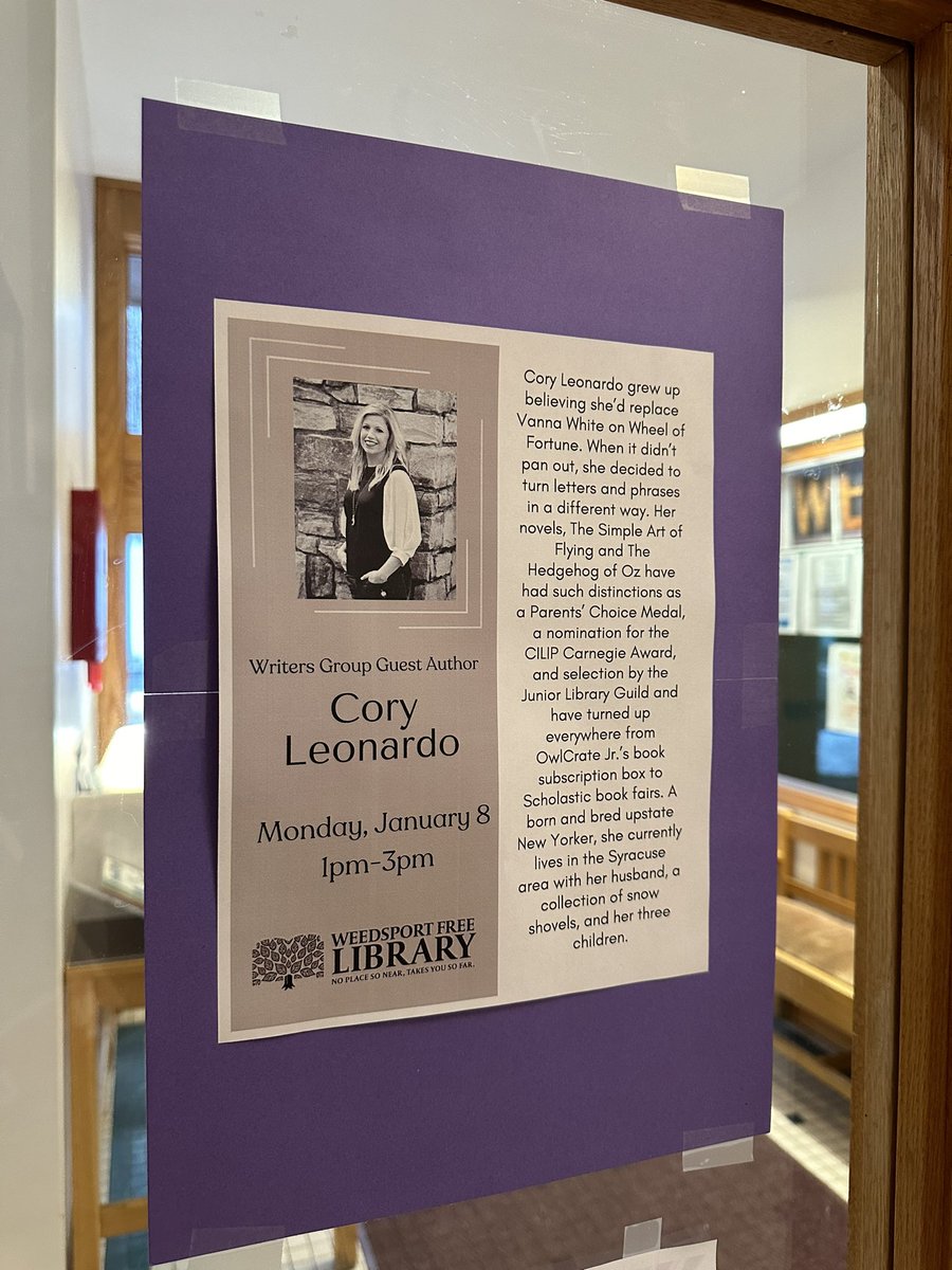 Feel like I'm finally back in the saddle after a busy end of year, a sick-kid January, and a planned surgery last month. Now to catch up on all the things! First, huge thanks to Weedsport Public Library @FingerLakesLibs for inviting me to speak to their writers. So. Fun. 📚✍🏻1/