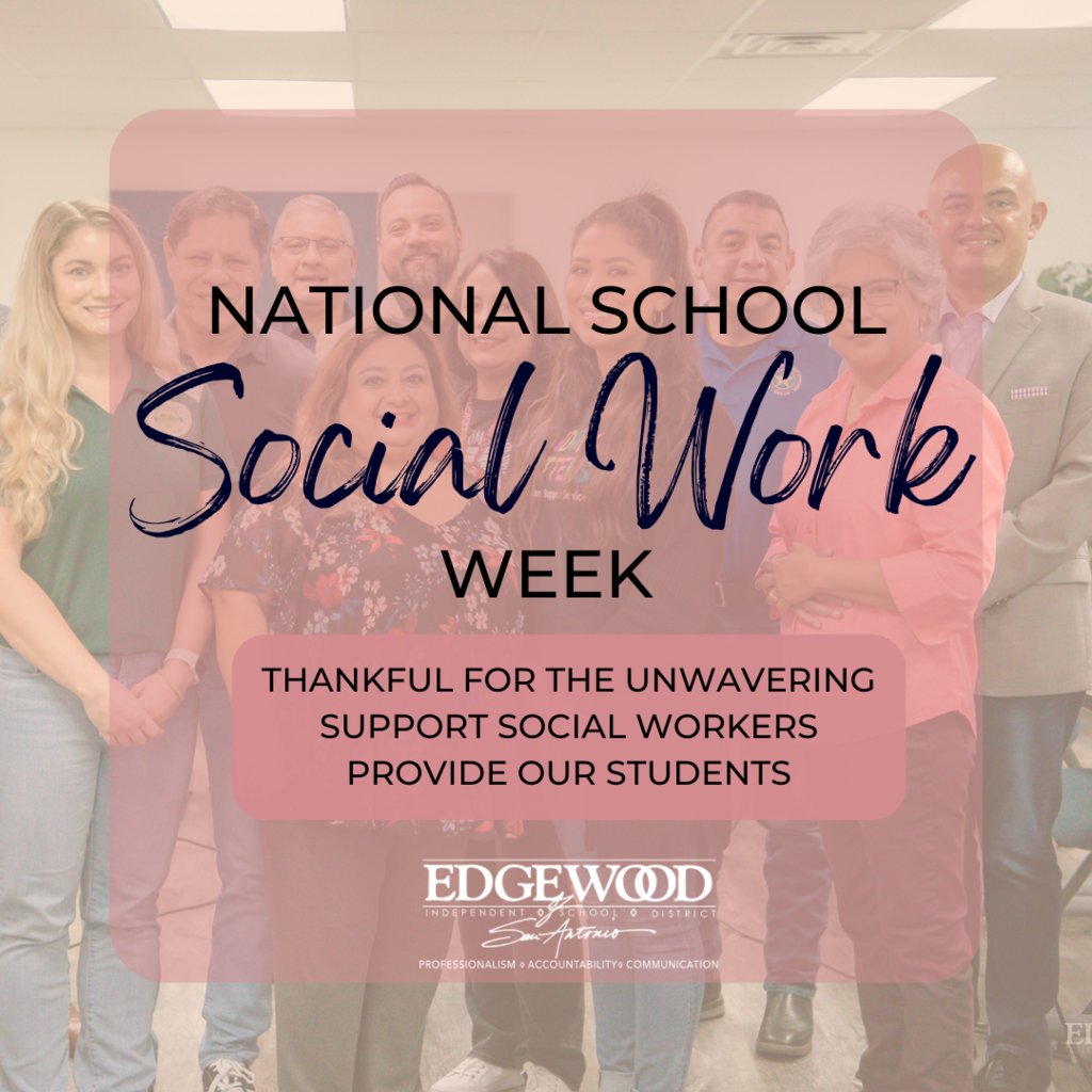 Join us in celebrating the invaluable contributions of our school social workers 🤩 Their dedication to our students is truly remarkable 💫 Happy School Social Work Week! 🎉 #IChooseEdgewood