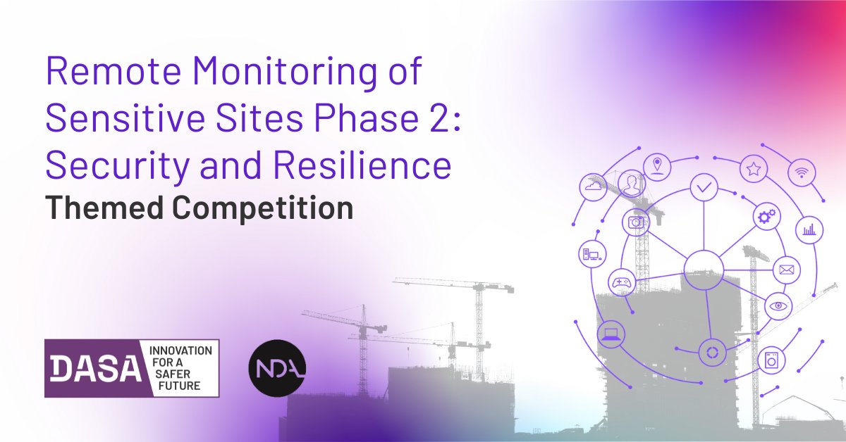 ❗Final call! Our @NDAgovuk Remote Monitoring of Sensitive Sites Themed Competition closes tomorrow at 12 noon GMT! Read the full details and submit a proposal before your time runs out: ow.ly/rZby50Qj7Y2