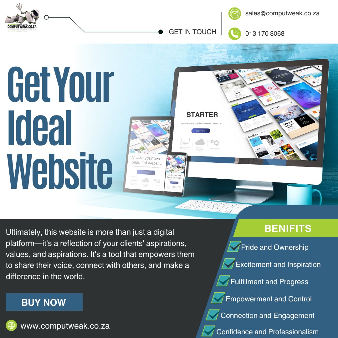 CompuTweak's tweet image. Introducing our Starter Packages! Choose the Starter Kit for R4500, a one-time investment, or the Starter for R2500 sign-up fee plus R199 monthly for 12 months. 

computweak.co.za/website-choice…