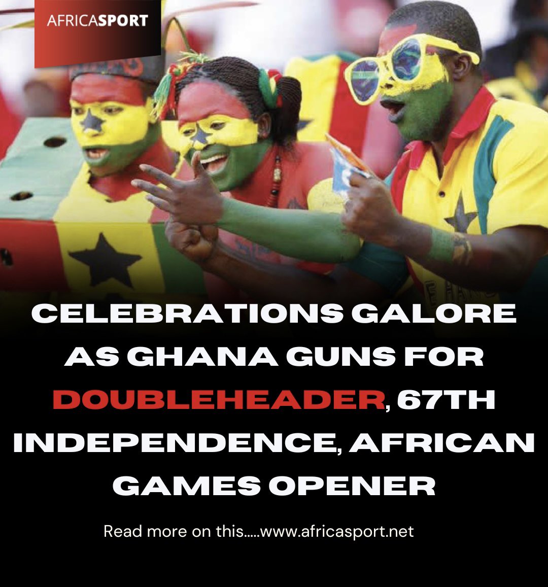 The Nigeria Olympics Committee (NOC) stated on Monday that Ghana will celebrate its 67th Independence on March 6, and two days later, on March 8, will unveil the 13th 🔗 africasport.net/article/others…

#nigeriaolympiccommittee #noc #13thafricangames #africasports