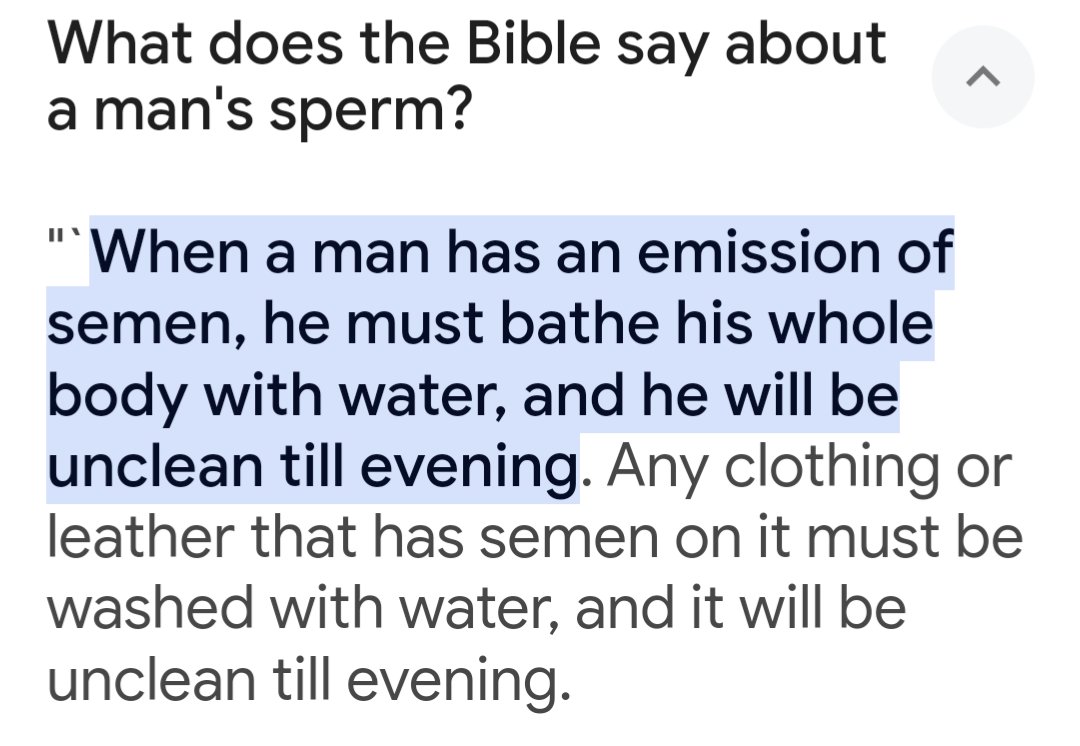 BigDaddySam98 @cairajane @Jaklgreen @LegendaryXrs @elonmusk And since you have shared how important religious and specifically Christian orthodoxy is to you, I'm certain you already know that God views male masturbation as "unclean" BigDaddySam98 @cairajane @Jaklgreen @LegendaryXrs @elonmusk And since you have shared how important religious and specifically Christian orthodoxy is to you, I'm certain you already know that God views male masturbation as "unclean"