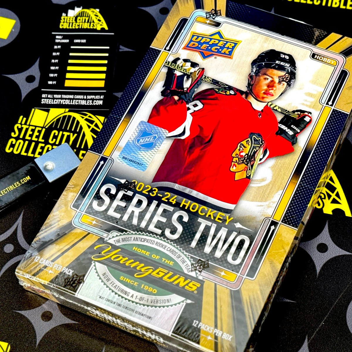 🚨 GIVEAWAY 🚨 RETWEET, LIKE, & FOLLOW @SCCTradingCards for your chance to win a 2023-24 Upper Deck Series 2 Hockey Hobby Box! Want additional entries? Get one extra entry for each friend you tag! Think you'll pull a Connor Bedard Young Guns? 👀 #TheHobby #Hockey #Blackhawks