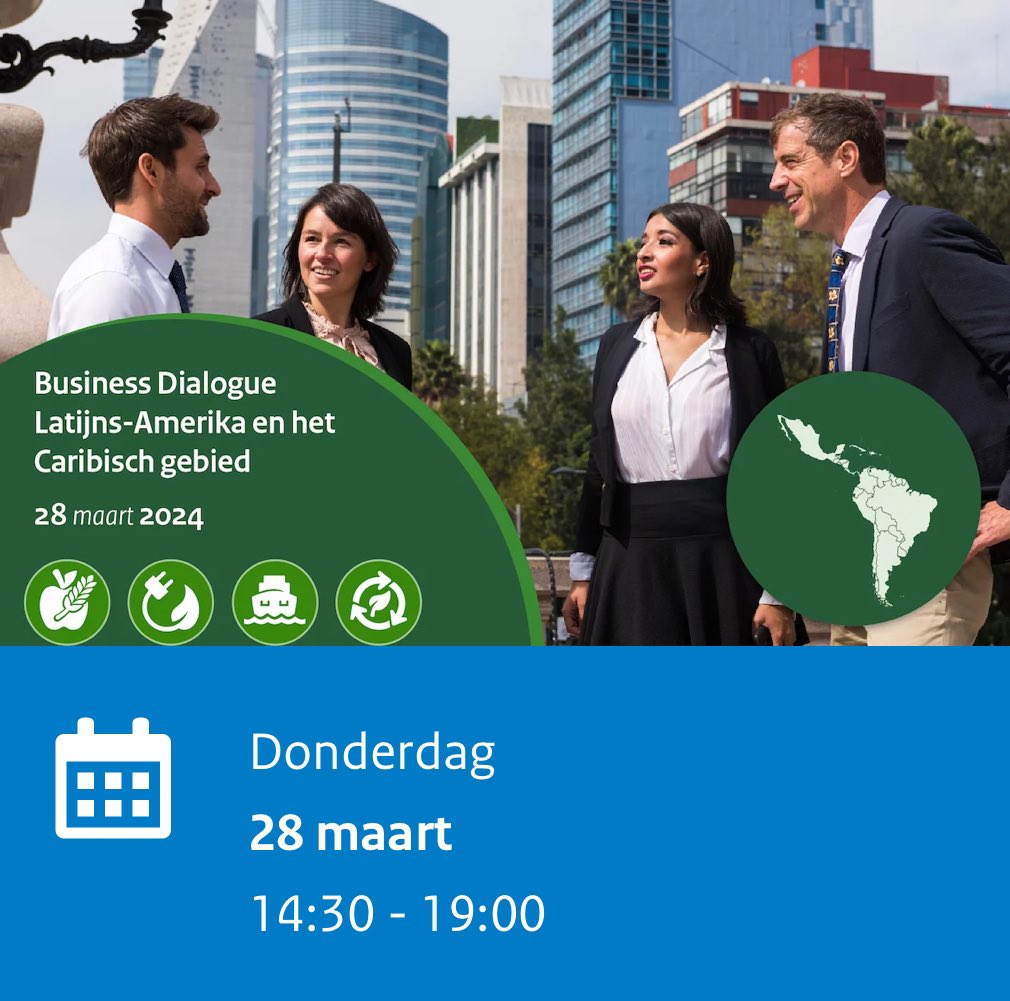 NLinMexico's tweet photo. 🇳🇱💡 Kom naar de Business Dialogue Latijns-Amerika &amp; Caribisch gebied om alles te leren over de kansen die in deze regio liggen 🇲🇽🌎

🗓️ Do 28 maart
📍 Hotel Arena Amsterdam
⏰ 14:30 - 19h
🎟️ Gratis
🔗 Meld je hier aan 👇

https://t.co/CYcJlly5jk

#duurzaamheid #agri #NLinMX https://t.co/MYtMFN5QUQ