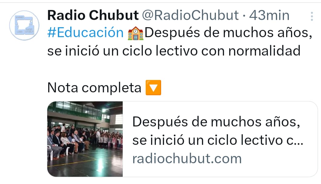 La EDUCACION es absolutamente esencial. Hoy comenzó el ciclo lectivo en Chubut.  Felicito por su compromiso, convicción,  y el trabajo desarrollado para garantizarlo, tanto al Ministro  <a href="/joseluispunta/">José Luis Punta</a> como al Gobernador <a href="/NachoTorresCH/">Nacho Torres</a>
