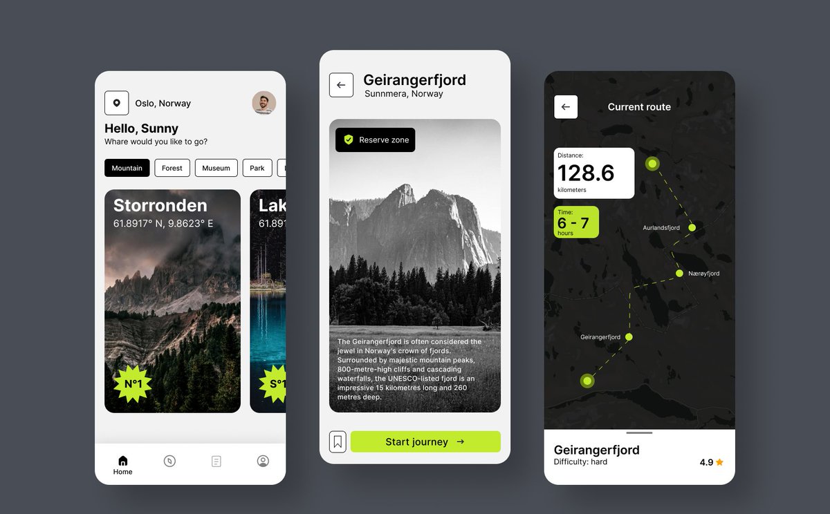 Sunny4260's tweet image. Hi, friends! Here is my new app design called Tourist Route. Take a look and share your feedback. #TouristRouteApp #DesignFeedback