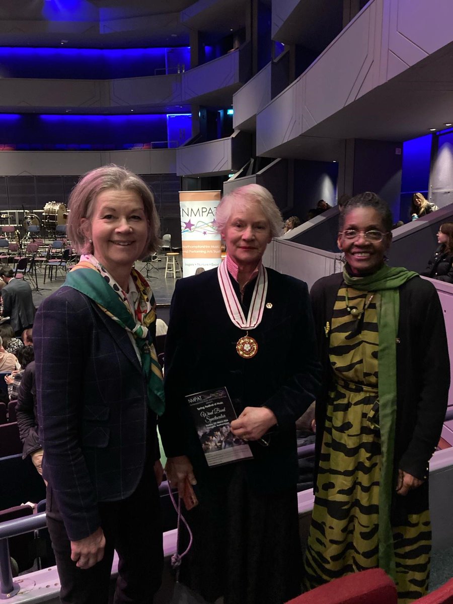 Mrs Mary Miller DL represented the Lord-Lieutenant of Northamptonshire yesterday at NMPAT Spring Festival of Music: Orchestra Spectacular, a concert celebrating youth music in Northamptonshire. @NMPATrust