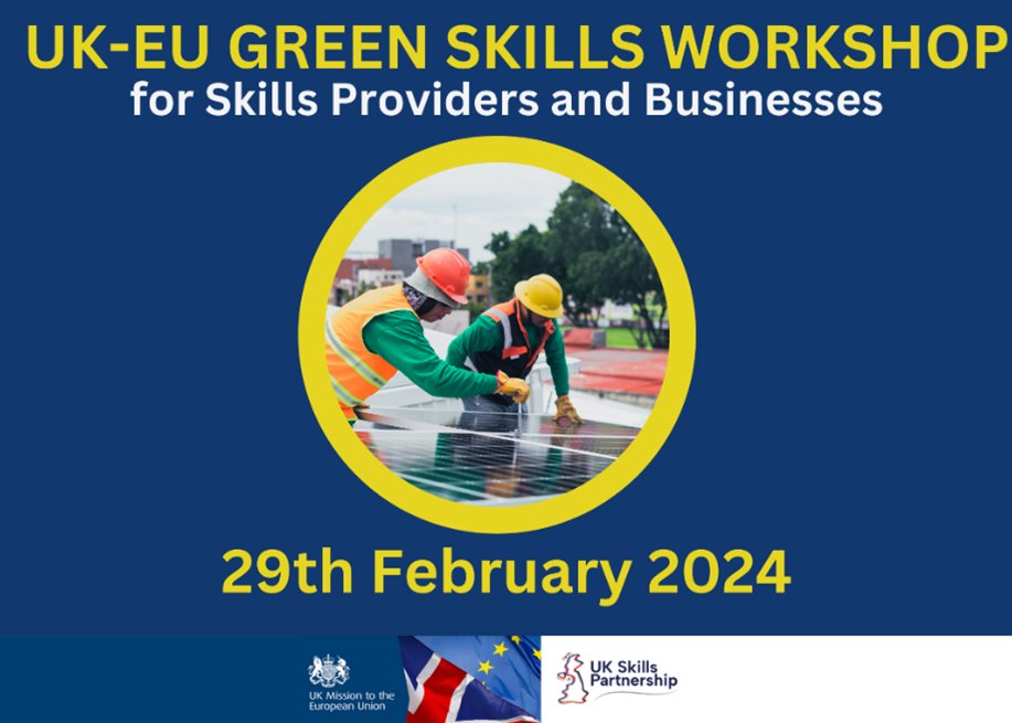 📢 Last week, the @UKMisBrussels invited EBC to discuss green #Skills and #Jobs The @OECD and stakeholders shared experiences on the needs ahead and exchanged on best practices Read more➡️ rb.gy/wz6mow