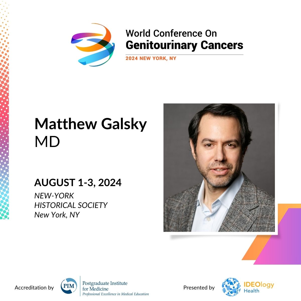 Thrilled to welcome @MattGalsky to our esteemed faculty for #WorldGU24! Get ready for a #CME meeting packed with up-to-date #GU insights and a stellar faculty. hubs.la/Q02mYDNT0 #bladdercancer #kidneycancer #prostatecancer