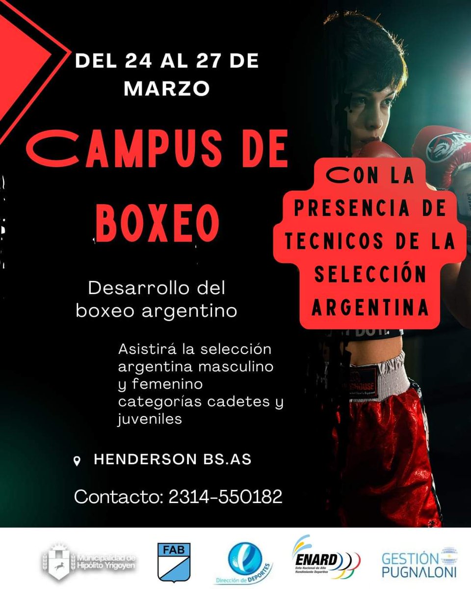 MunicipalidadHY's tweet photo. Campus de boxeo

Llega a nuestra ciusad este importante evento los próximos días 24 y 25 de marzo. El mismo contará con la presencia de  Daniel González (jefe técnico del área de desarrollo), Hernan salvó (dirigente deportivo) y Luis Belén (técnico de la selección). https://t.co/znuQxuhuCp