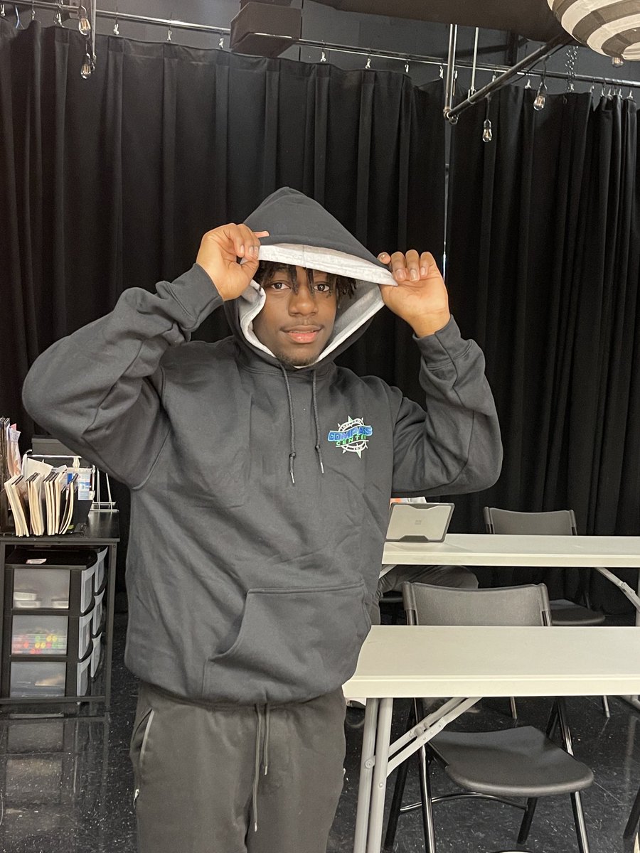 Sporting the new Keller Compass Center hoodie.