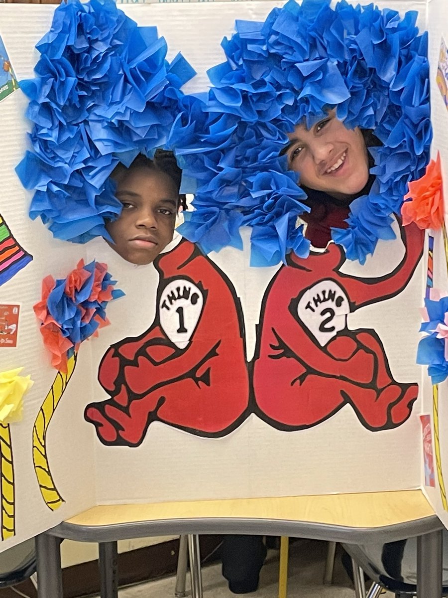 Today is Read Across America in class today we encouraged students to read through a variety of fun activities!First activity: Photo Booth!