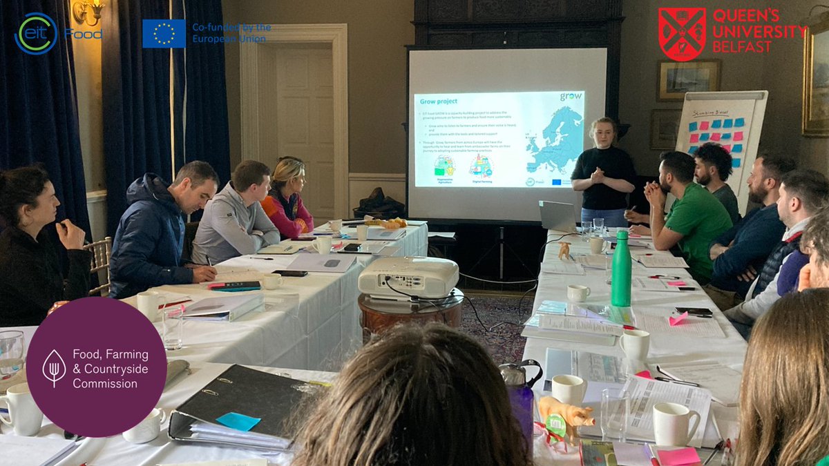 SMcLaughlinQUB's tweet image. I had the privilege of speaking with an inspiring group of #youngfarmers last week on the subject of #sustainable leadership in #regenerativefarming as part of the @FFC_Commission&apos;s NextGen-ReGen course. I had a number of hats on, as I was representing @QUBIGFS  and @EITFood Grow