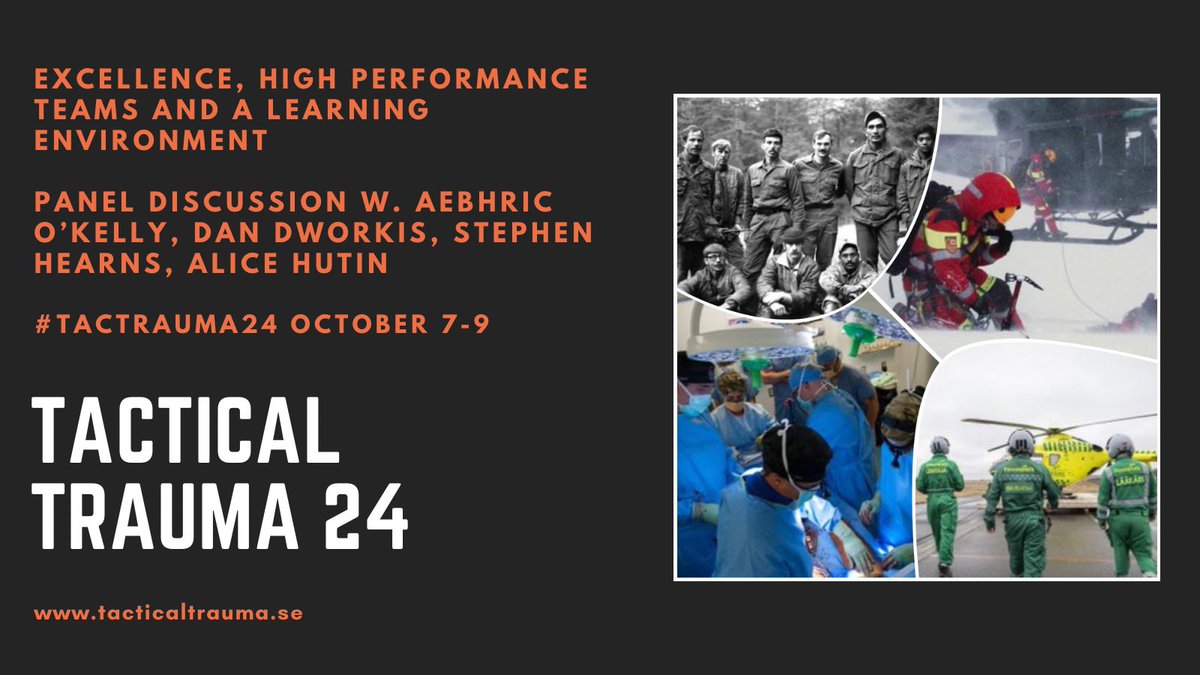 ❓What does it take to create a high performance team? ❓Why do some teams never become better than 🆗 ? ❗️Join us at #TacTrauma24 and listen to the experts discuss and give their top tips:@alice_hutin @AebhricOK @ddworkis @StephenHearns1 #performance #criticalcare #hems