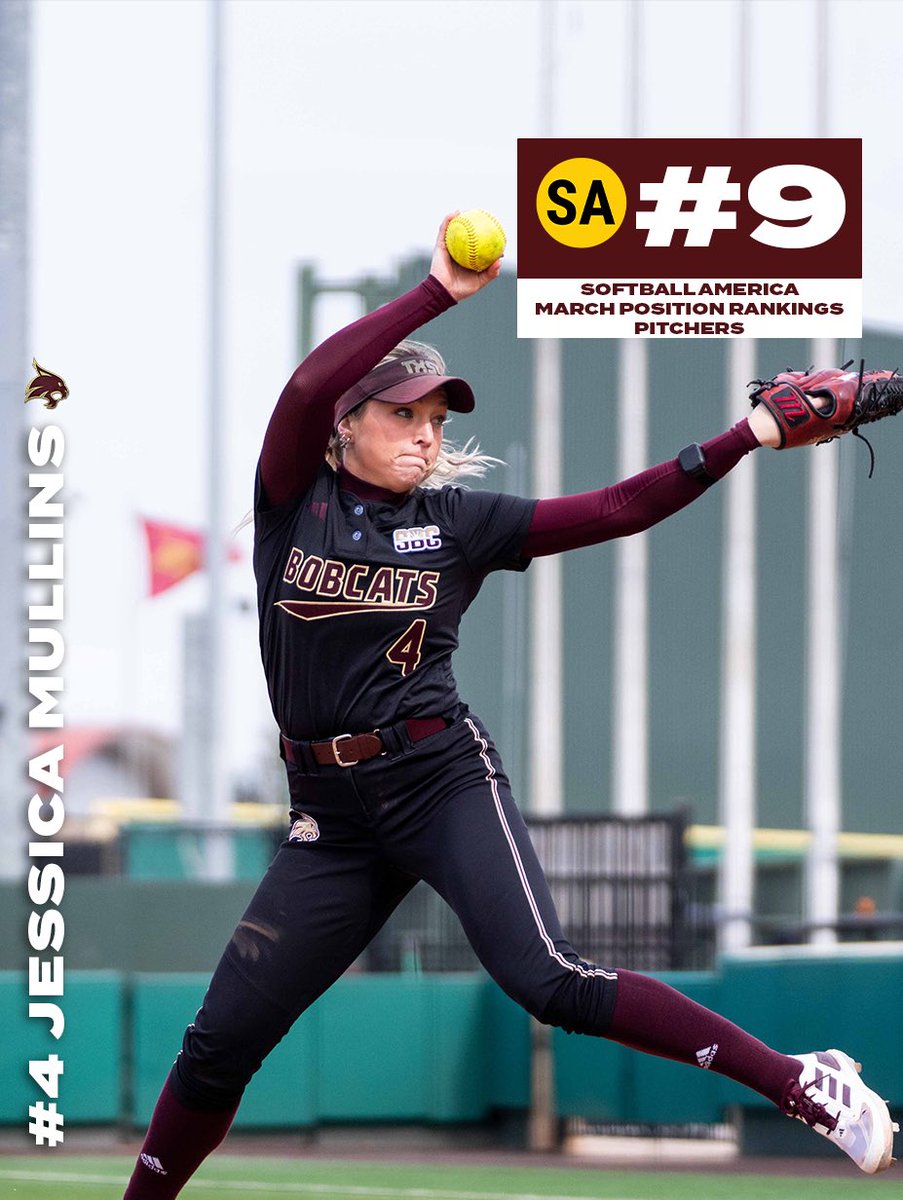 No. 9 Pitcher this month according to @SoftbalAmerica? Our own @jkmullins4 😼 #EatEmUp