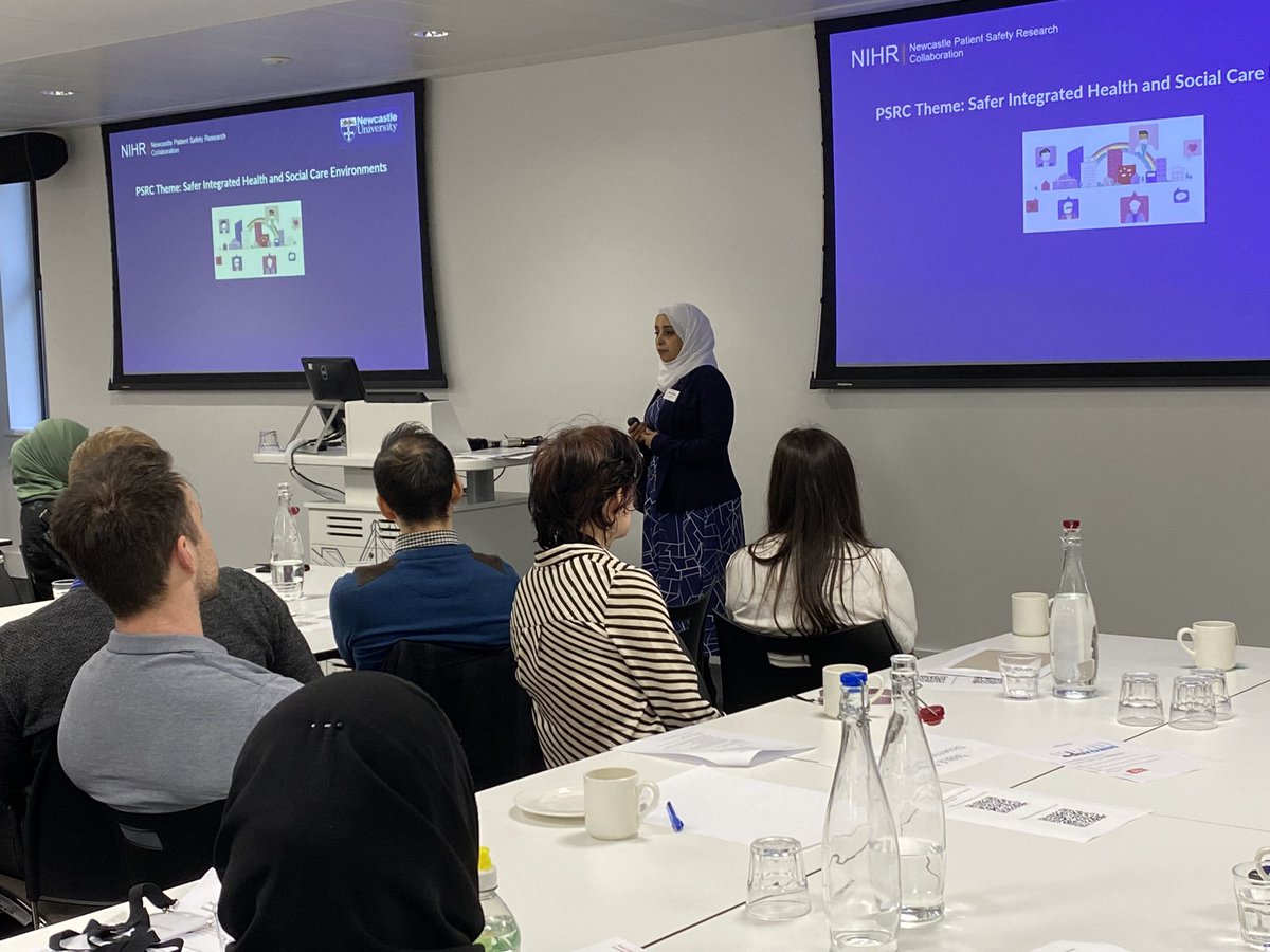 #SafetyNetPhD event: we’re now hearing from Faiza Yahya from the @NewcastlePSRC on her study: Step-down Virtual Wards- Study Protocol for developing logic and dark logic models #patientsafety #nihr #SafetyNet