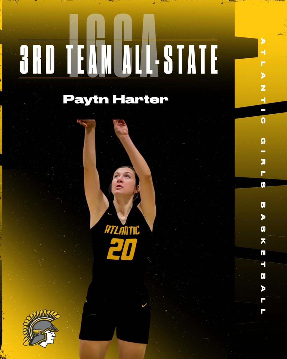 Congrats to Paytn Harter on earning 3rd Team All-State for the 2nd year in a row through the IGCA! #TrojanPride