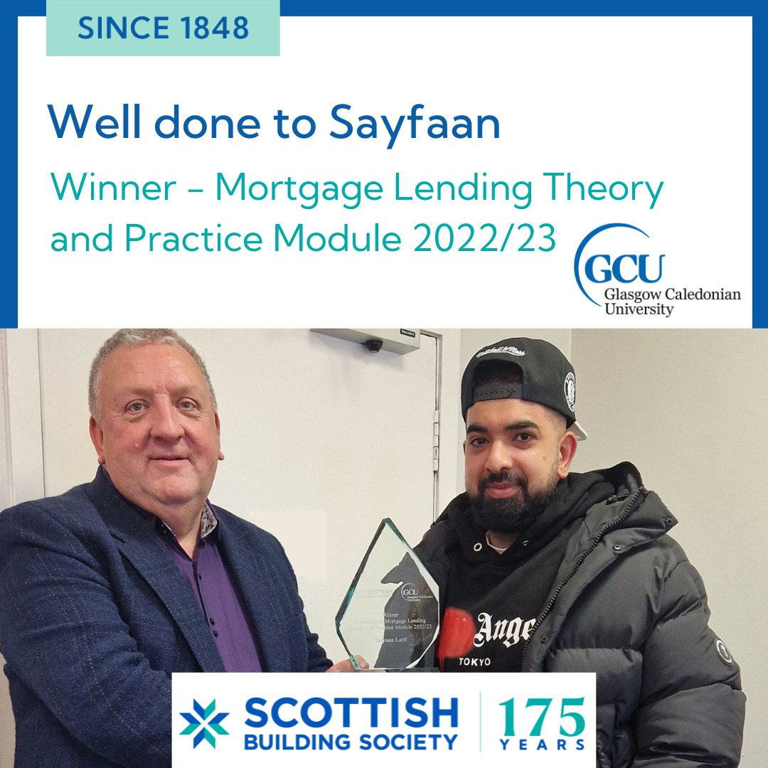 Scottish Building Society CEO, Paul Denton visited Glasgow Caledonian University to give students valuable insight into working in financial services and to award top student, Sayfaan. Find out more here: bit.ly/3TkRgGQ