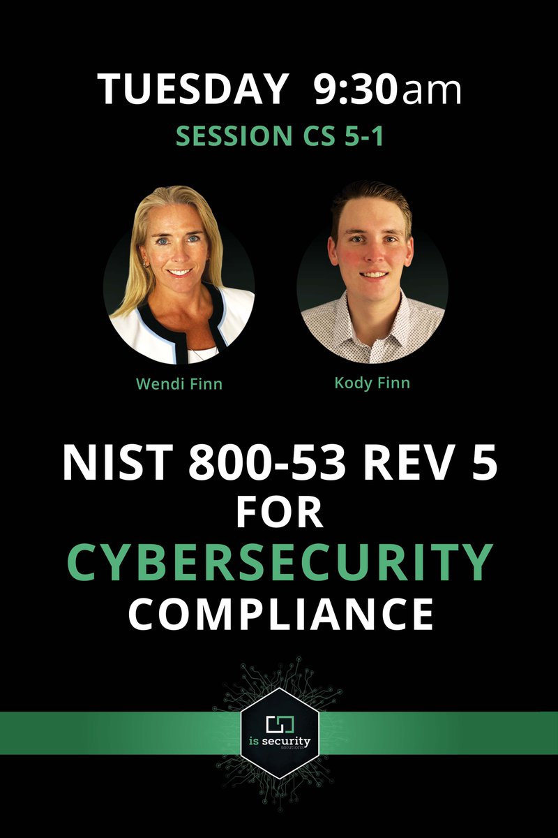 ISCyberSolution's tweet image. Join us at #IIA #GAM2024 in Las Vegas from March 10th-13th!
We will be presenting Tuesday at 9:30am on &quot;NIST 800-53 Rev5 for Cybersecurity Compliance&quot;