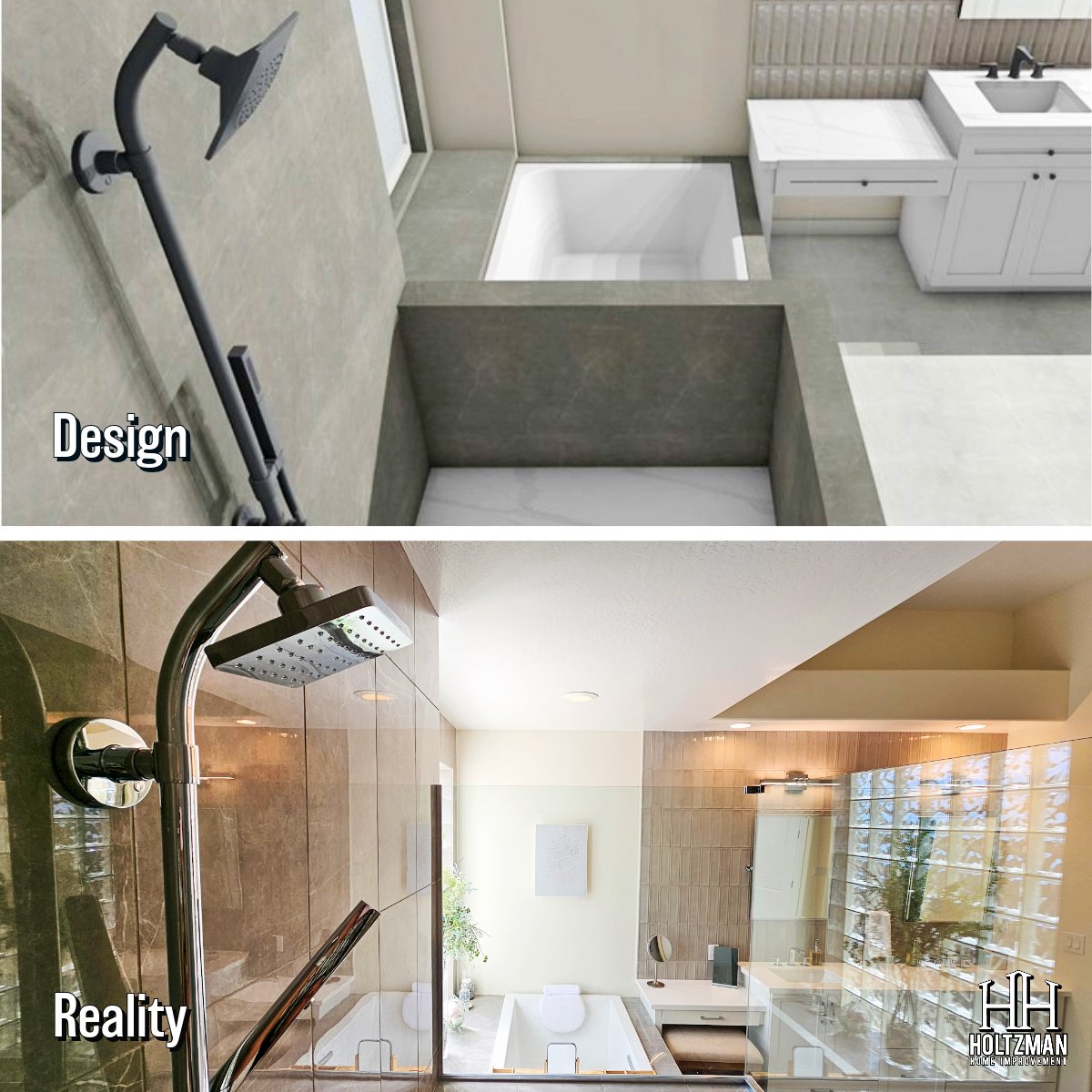 HomeHoltzman's tweet photo. Do you remember this master bathroom? They nailed the Design vs Reality don't you think?

#interiordesign #homeremodeling #bathroomremodeling #bathroom #beforeandafter #homeinspo #bathroominspo #homedesign #bathroomdesign #bathroomsofinstagram https://t.co/tkvXj2kZjT