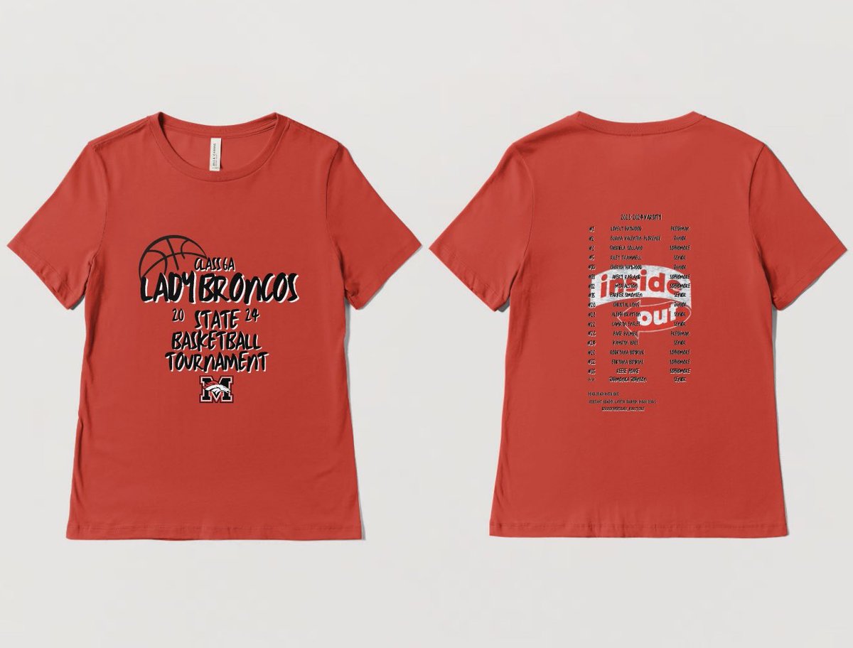 Broncos fans! Hit the link to order your state tshirt! Let’s paint the LNC Mustang red on Wednesday!! Shop closes at 3:00pm today. @MHSBroncoSports @MHSBroncosVoice @MHS_Broncos shopmyteedesigns.com/shop/mhs-girls…