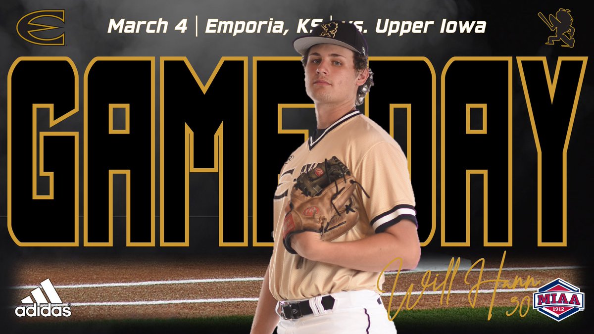 ESUBaseball's tweet photo. 𝓜𝓲𝓭𝔀𝓮𝓮𝓴 𝓜𝓪𝓽𝓬𝓱𝓾𝓹 with Upper Iowa opens up 2-Game Set. 

🆚 Upper Iowa
⏰ 3 PM
📍 Emporia, KS
📊 https://t.co/ogbE39S8kb
📺 https://t.co/Xu2DAEicT5

🐝🐝
#HornetBSB | #TheMIAA https://t.co/3ZZL9LtQCe