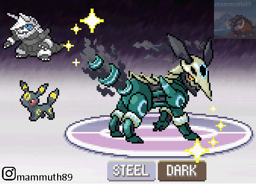 Aggron/Umbreon fusion (Aggreon)