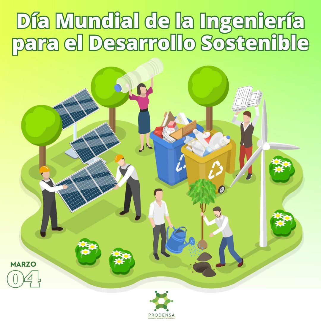 #DíaMundialDeLaIngenieríaParaElDesarrolloSostenible A partir del año 2020 se celebra este día, con el fin de promover los logros y la relevancia de la ingeniería en nuestro mundo.
 
En #PRODENSA seguimos trabajando por el desarrollo sostenible de la región.