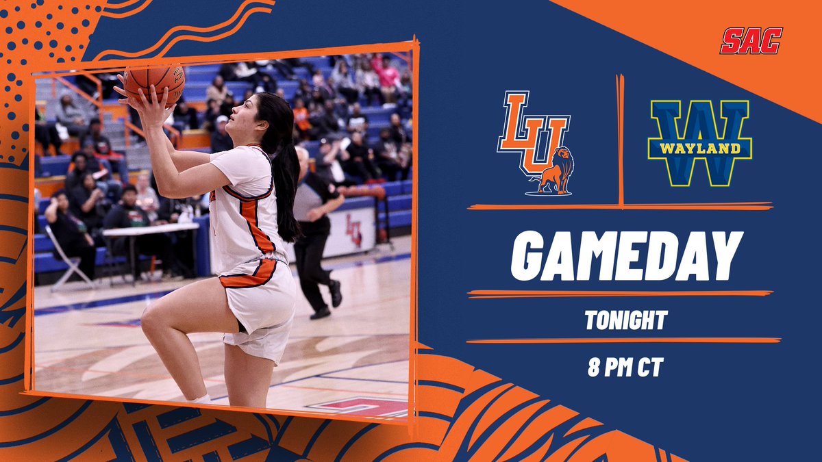 🏀 GAMEDAY 🏀

🆚 Wayland Baptist
📍 Fort Worth, Texas
⏰ 8 pm CT
📺 bit.ly/3T0sXfN
📊 bit.ly/433Ppcz

#goLions X #WeRoar