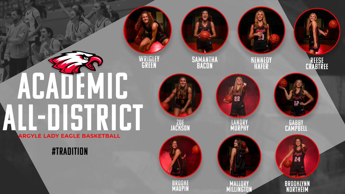 District 7-5A Academic All-District!

All 10 varsity players made the academic all-district team, maintaining a 90 or above average during the basketball season. Great job in the classroom ladies!📚🤓