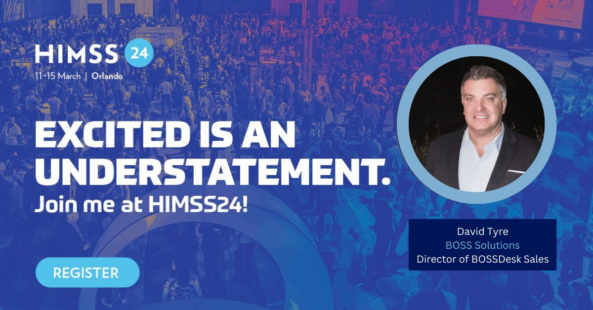 🌟 I'm excited to attend #HIMSS24 in Orlando from March 11th–15th and looking forward to connecting with #healthcare innovators from around the globe and shaping the future of health IT. hubs.ly/Q02mrc8g0

#BOSSDesk #ServiceManagement #ITSupport #cloud #OnPremise #helpdesk