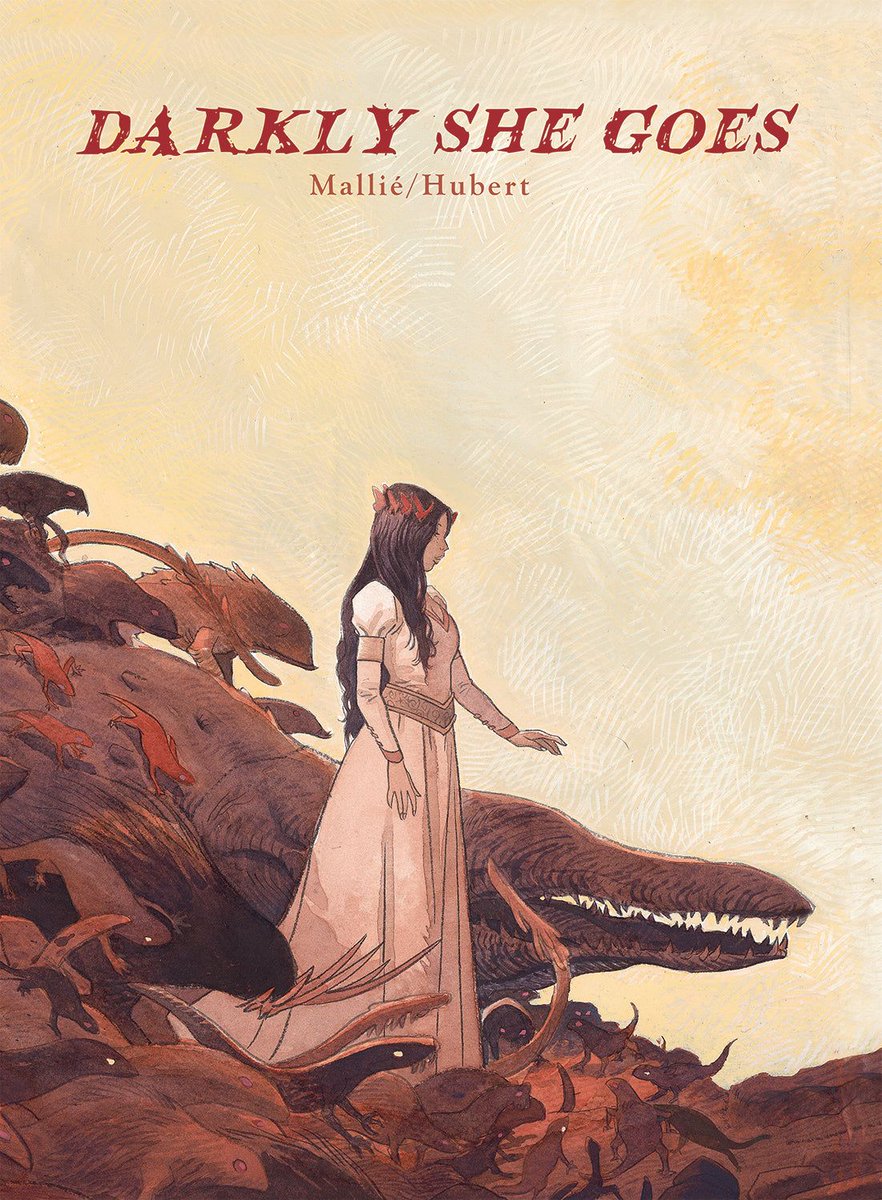 Fictional strong women are still strong women. Celebrate Women's History Month with the romantasy classic DARKLY SHE GOES by Hubert and exquisite illustration by @vincentmallie. Pull-quote from @PublishersWkly review. #womenshistorymonth #romantasy buff.ly/3Iua4gR