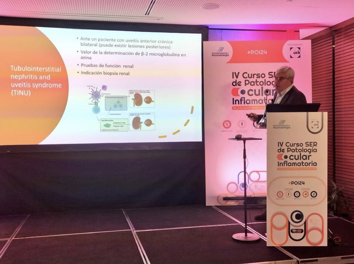 visionclinicB's tweet photo. “Las uveítis pediátricas, que representan entre el 5 y 10% de todas las uveítis, son un gran reto: el abordaje multidisciplinar con reumatólogos pediátricos es clave”, @DrAlfredoAdan 

📍Participamos en el IV Curso de Patología Ocular Inflamatoria #POI24 de @SEReumatologia https://t.co/y88fblrSQ5