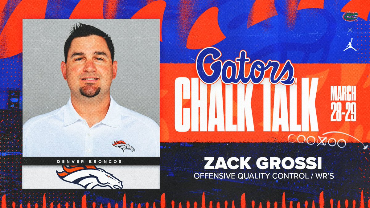 Excited to have Zack Grossi from the Denver Broncos join us at this year's Chalk Talk! 

🗓️ March 28-29

Register now! floridagators.com/sports/2024/2/…
