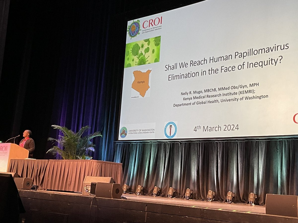 The brilliant Nelly Mugo is at #CROI2024 today presenting the case for HPV elimination which would prevent millions of deaths @HIVMATRIX @drlindaeckert