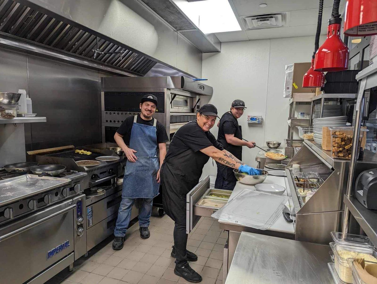 TCSFTW's tweet photo. Check out our awesome alumni, externs, and current students in action at the grand opening of Azores Craft Sausages &amp; Charcuterie this weekend at Three Wide Brewing! Congratulations! https://t.co/K7tadQwjqt