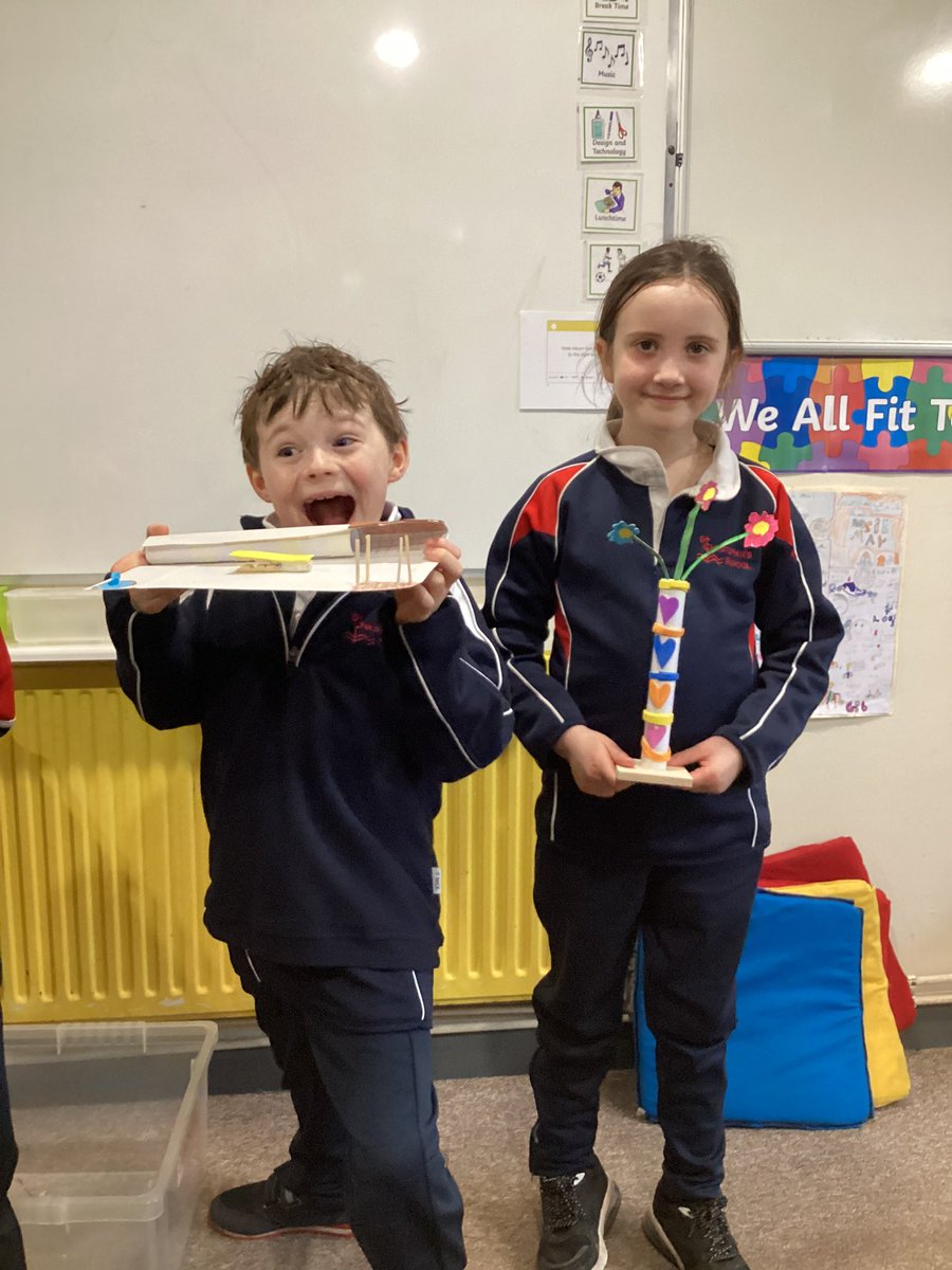 Look at these fabulous  projects completed by our talented pupils. Louis’ design, entirely his own, is truly exceptional! Oliver’s rocket and display stand turned out amazingly, and RosieMay’s beautifully crafted flowers added a lovely touch. 
Well done to all our designers!