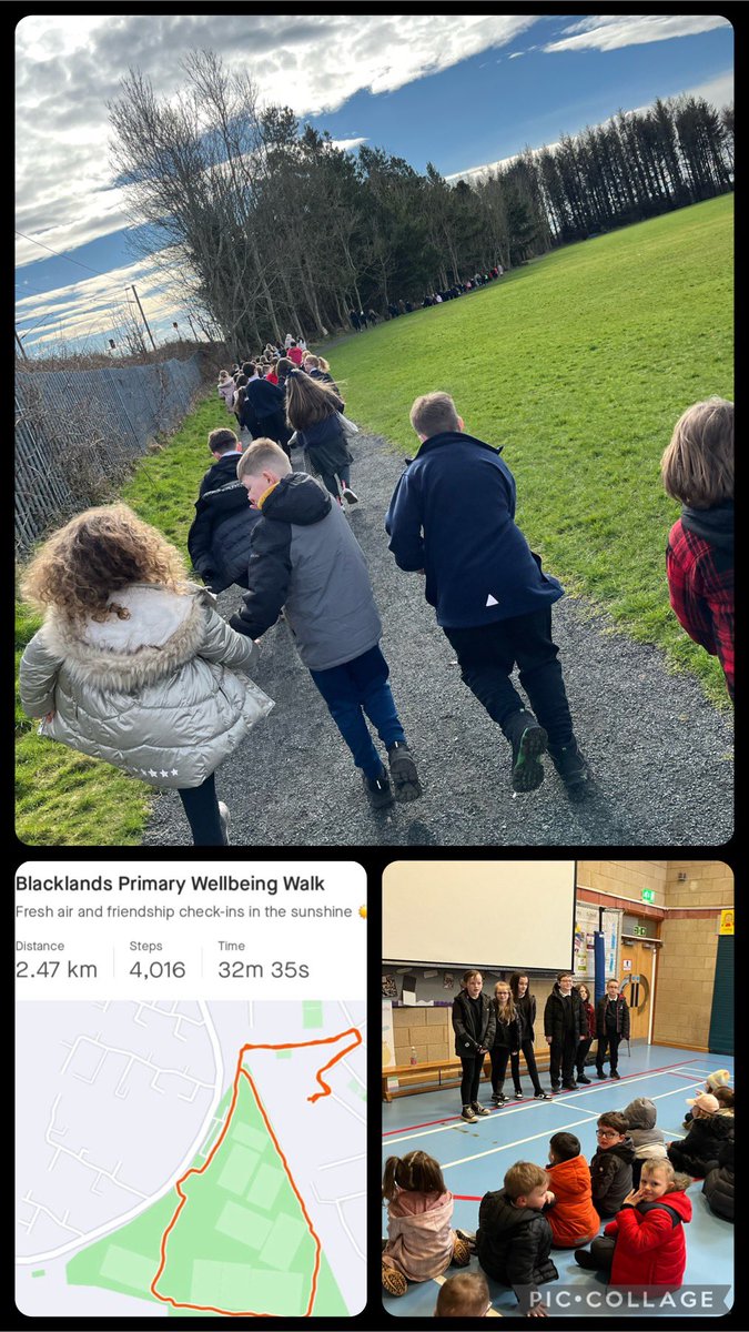 Our very first ‘Wellbeing Walk’ was organised by our ‘Respect Me’ leadership group. We all enjoyed a ‘check-in’ and paying compliments to our walking buddy. #wellbeing #mentalhealth #walkandtalk #dailymile @ASKilwinning @NAActiveSchools