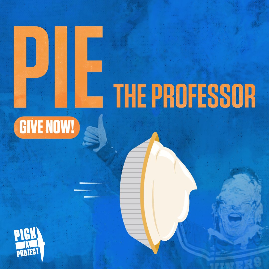 Theatre &amp; Dance is launching its 4th "Pie the Professor" campaign, where professors put their faces on the line for a good cause. Make a gift today and vote for the professor you'd like to see get pied! Donations go to scholarship awards for this program. bit.ly/3V4qcge