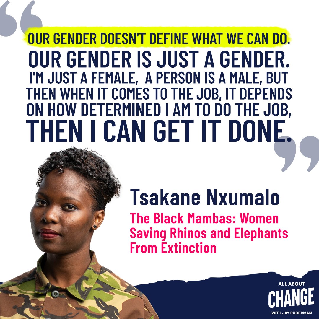 Tsakane Nxumalo discusses the rigorous training, importance of education in conservation, and the unique role of gender in her work. Learn how this women-only group is combating poaching in South Africa. link.chtbl.com/aac?sid=twpost… Photo Credit: Rivoni Mkansi