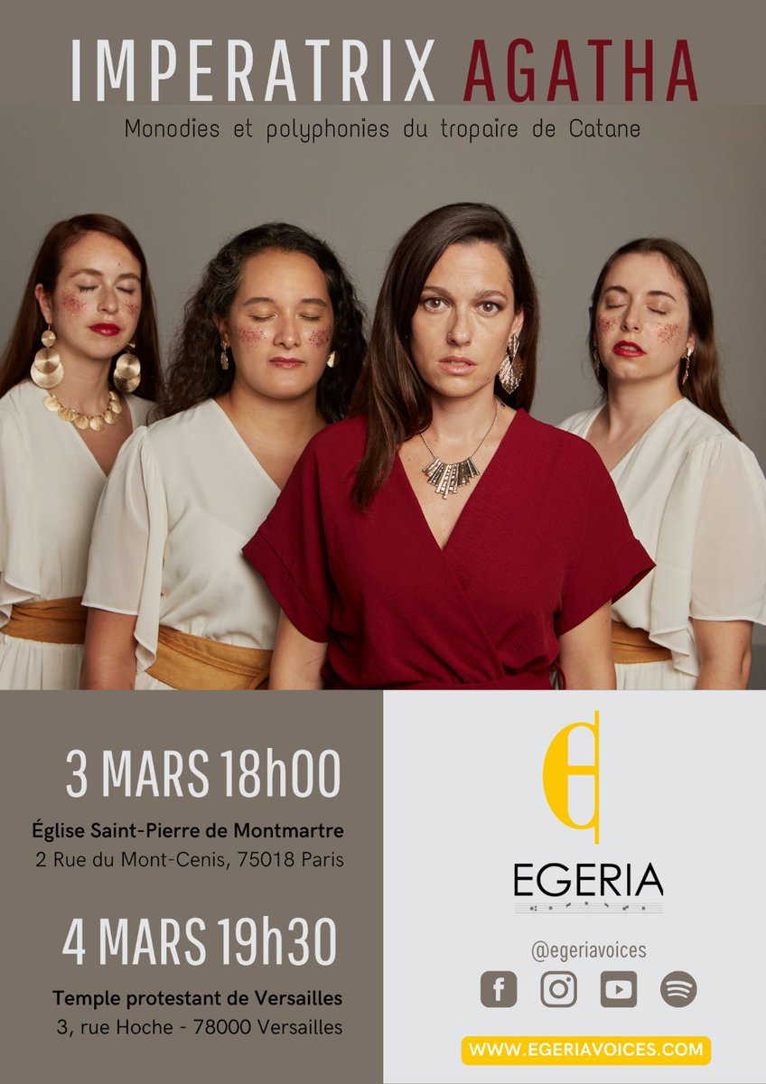 🇫🇷 Quel frisson on a eu hier à Saint-Pierre de Montmartre 😍 Dans peu de temps, nous donnerons vie à notre Imperatrix Agatha à nouveau, cette fois à Versailles. Rendez-vous à 19h30 dans Les Chemins de Musique 💛 versaillesgrandparc.fr/agenda/detail/… @AggloVGP