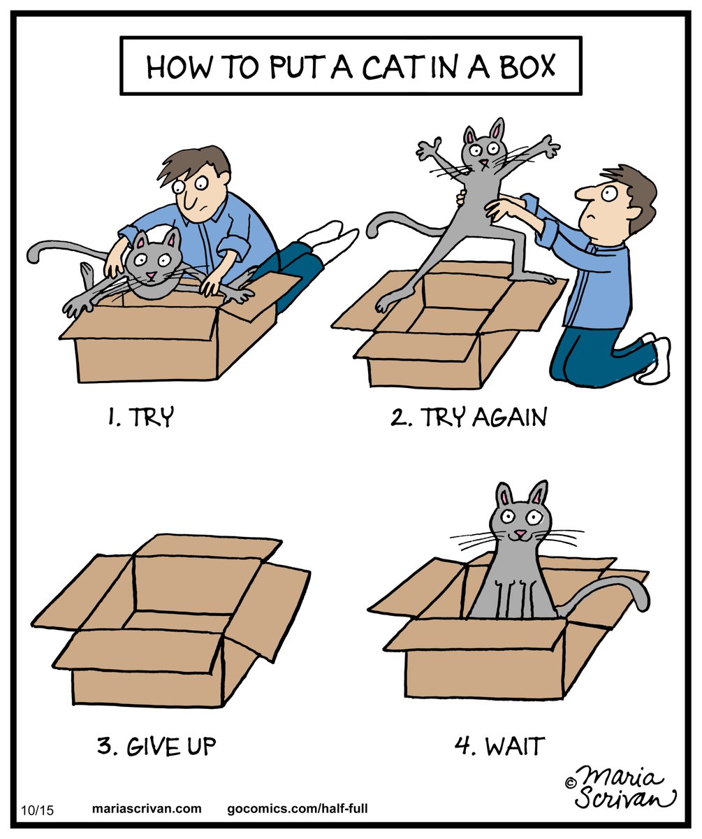 "Half Full is a single panel comic celebrating its tenth year of syndication. It is available on GoComics.com/half-full, three days a week." —<a href="/mariascrivan/">Maria Scrivan</a> mrschureads.blogspot.com/2024/03/all-is…