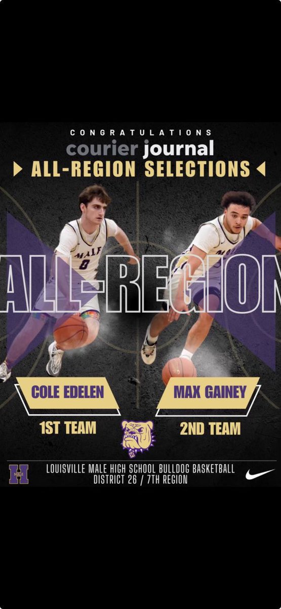 Louisville Male Basketball (@malehighbball) on Twitter photo Congratulations to <a href="/Maxgainey02/">Max gainey</a> and <a href="/ColeEdelen/">Cole Edelen</a> being selected to the All-Region team by the Courier-Journal <a href="/sports_cj/">Courier Journal Sports</a>!
#4TheH Congratulations to <a href="/Maxgainey02/">Max gainey</a> and <a href="/ColeEdelen/">Cole Edelen</a> being selected to the All-Region team by the Courier-Journal <a href="/sports_cj/">Courier Journal Sports</a>!
#4TheH