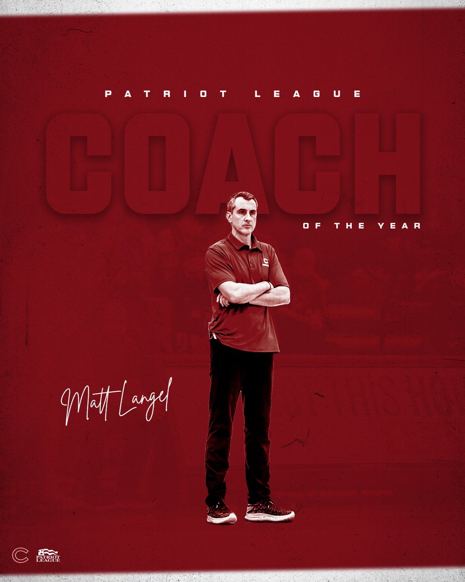 𝐏𝐚𝐭𝐫𝐢𝐨𝐭 𝐋𝐞𝐚𝐠𝐮𝐞 𝐂𝐨𝐚𝐜𝐡 𝐨𝐟 𝐭𝐡𝐞 𝐘𝐞𝐚𝐫

Head Coach Matt Langel repeats as <a href="/PatriotLeague/">Patriot League</a> Coach of the Year, his fifth honor in a seven-year span.

#GoGate | #PatriotMBB