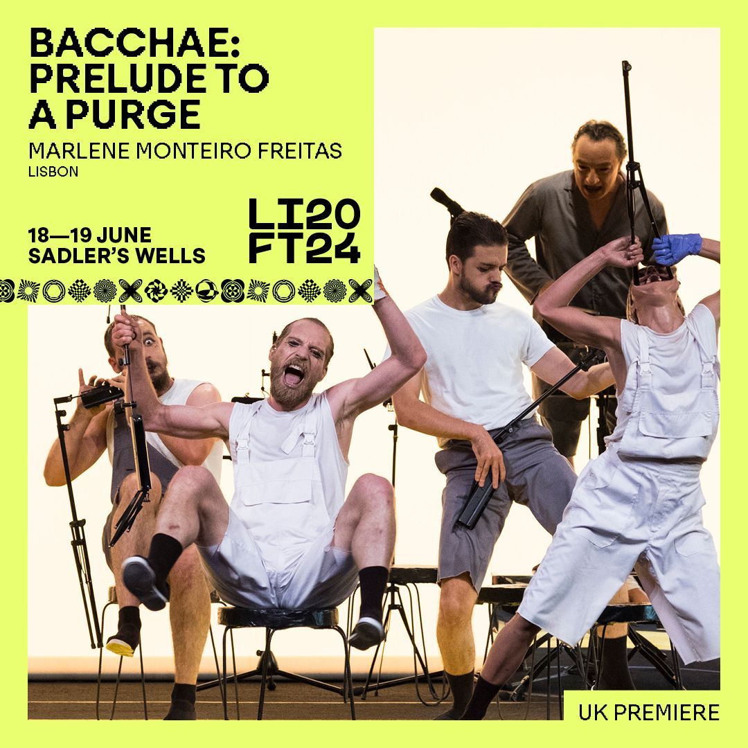 Storming the stage at @sadlers_wells with Bacchae: Prelude to a Purge, Lisbon’s Marlene Monteiro Freitas finally makes her UK debut✨.

Carnivalesque music from Cape Verde collides with emotional and transcendent movements. 🇵🇹  
 #LIFT2024 #Bacchae #LiveMusic #Carnival