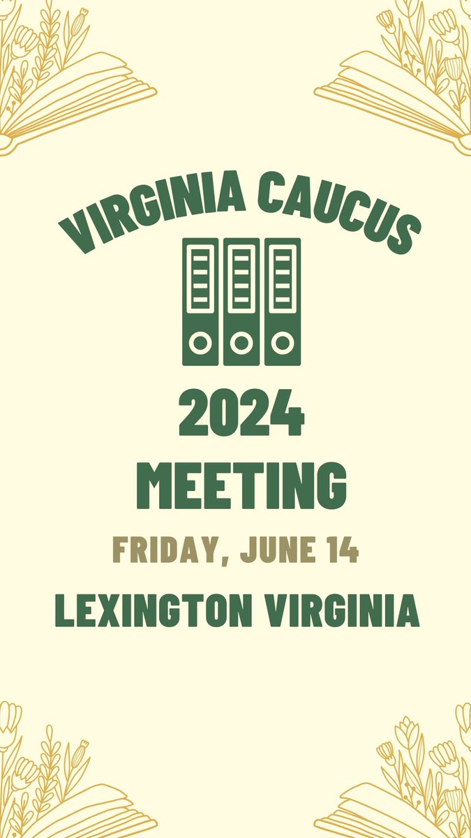 The Virginia Caucus of MARAC will meet on June 14th in Lexington Virginia!

We have a great day planned, so be sure to register to attend. 

If you need an email invite, let me know. 

<a href="/MARACtweets/">MARAC</a> 

#marac #archivists #virginia